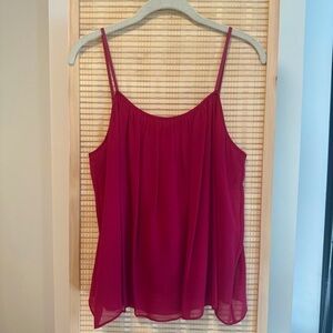 Alice & Olivia Pink Silk Tank Top Size M 100% Silk Camisole